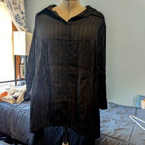 City Chic / Lane Bryant Illusion Stripe High-Low Top